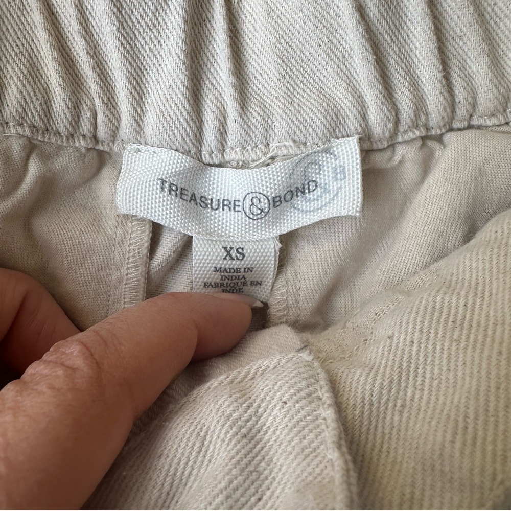 Treasure & Bond Canva Cotton Trousers Beige XS - Picture 4 of 8